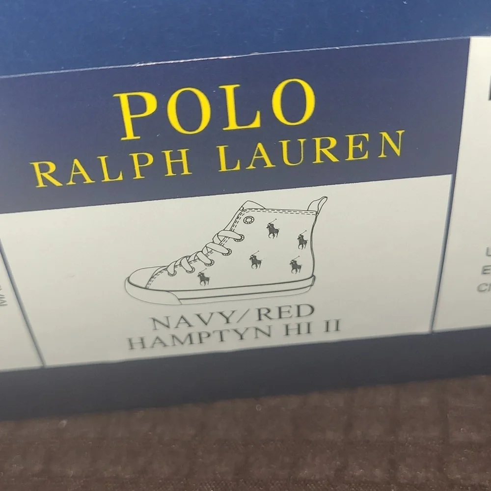 New Polo by Ralph Lauren canvas high tops sizes 6.5 jr = 8 wmn and 7jr =… - Picture 7 of 7